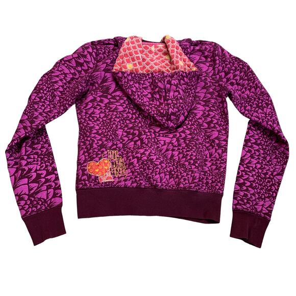 Vintage Y2K Billabong Surf Patterned Retro Full Zip Hoodie Sweatshirt Medium - Picture 4 of 5